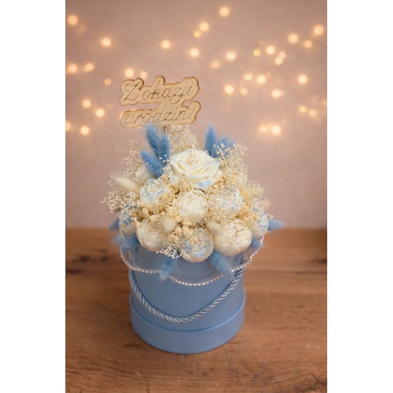 FLOWER-BOX NIEBIESKI